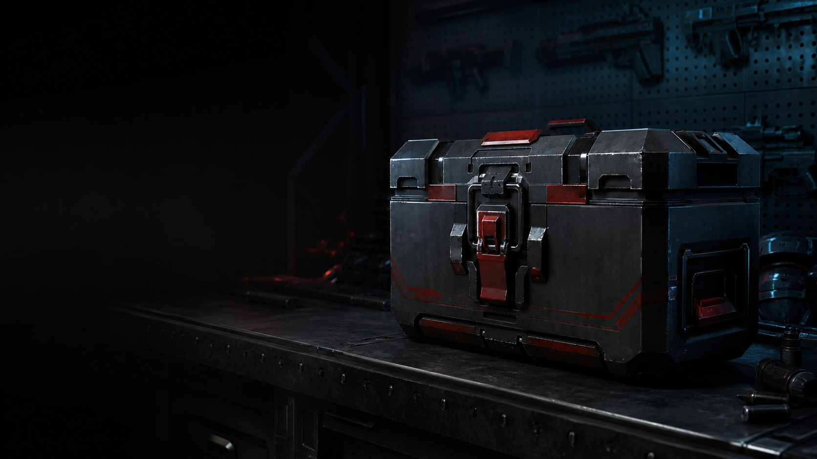 CS2 inventory-inspired interface with a skin case and trade indicators